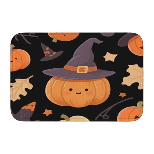 panverix Niedlicher Kürbishut, Halloween-Badematte, rutschfester Badezimmerteppich für Waschbecken, 60 x 40 cm von panverix