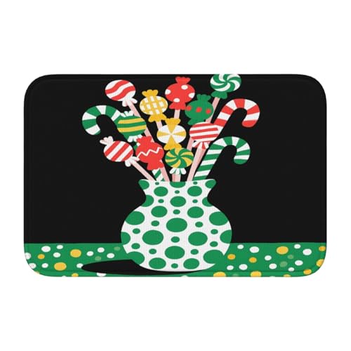 panverix Süßigkeiten-Vase, Weihnachts-Badematte, rutschfester Badteppich für Heimdekoration, 60 x 40 cm panverix Süßigkeiten-Vase, Weihnachts-Badematte, rutschfester Badteppich für Heimdekoration, 60 x 40 cm von panverix