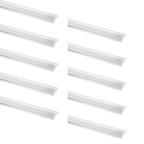 papasbox 10 Pack LED Röhre Deckenleuchten, 30W 90cm LED Tubelicht Deckenlampe mit 130° Abstrahlwinkel, 3600LM Leuchtstofflamp Tube Light Garagenlampen Werkstattlampen Kellerleuchte Neutralweiß 4000K von papasbox