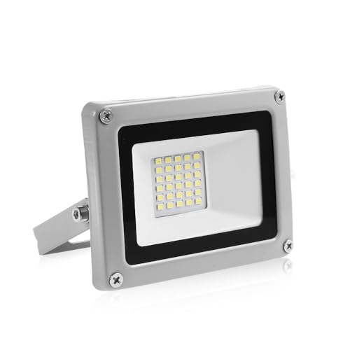 papasbox LED Strahler 12V, 30W LED Fluter Superhell 2400LM Strahler Außen Flutlicht 6000K Kaltweiß, IP65 Wasserdicht Scheinwerfer für Garten, Hof, Terrasse, Quadrat, Fabrik von papasbox