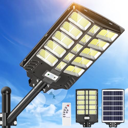 papasbox 1200W LED Solar Straßenlaterne mit Fernbedienung | Straßenlampe 6500K Solarbetriebene mit Bewegungsmelder Sensor | Außen Wegeleuchte im Freien Straßenleuchte papasbox 1200W LED Solar Straßenlaterne mit Fernbedienung | Straßenlampe 6500K Solarbetriebene mit Bewegungsmelder Sensor | Außen Wegeleuchte im Freien Straßenleuchte von papasbox