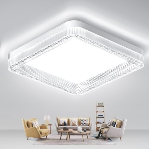 papasbox 18W LED Deckenleuchte Panel Lampe für Wohnzimmer Schlafzimmer Deckenlampe 6500K Kaltweiß Quadratisch 15 * 15cm von papasbox