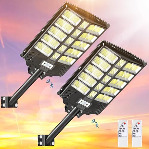 papasbox 2 Stück 1200W LED Solar Straßenlaterne mit Fernbedienung | Straßenlampe 6500K Solarbetriebene mit Bewegungsmelder Sensor | Außen Wegeleuchte im Freien Straßenleuchte papasbox 2 Stück 1200W LED Solar Straßenlaterne mit Fernbedienung | Straßenlampe 6500K Solarbetriebene mit Bewegungsmelder Sensor | Außen Wegeleuchte im Freien Straßenleuchte von papasbox