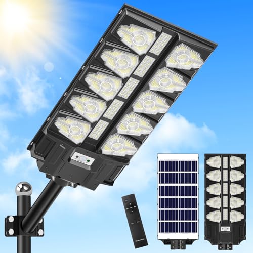 papasbox 2000W LED Solar Straßenlaterne mit Fernbedienung | Straßenlampe 6500K Solarbetriebene mit Bewegungsmelder Sensor | Außen Wegeleuchte im Freien Straßenleuchte papasbox 2000W LED Solar Straßenlaterne mit Fernbedienung | Straßenlampe 6500K Solarbetriebene mit Bewegungsmelder Sensor | Außen Wegeleuchte im Freien Straßenleuchte von papasbox
