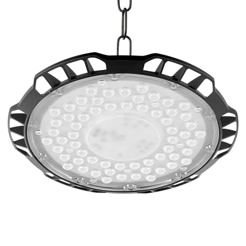 papasbox 300W LED Werkstatt Deckenleuchte Werkstattleuchte Kaltweiß IP65 Wasserdicht Deckenstrahler | Werkstattlampe LED Hallenbeleuchtung Hallenstrahler Industrielampe von papasbox