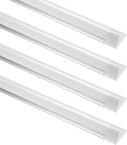 papasbox 4 Pack 40W LED Deckenleuchte Röhre Licht, 120cm 4800LM Ultraslim Tube Röhre, Neutralweiß 4000K, Lineare Lichtleiste Leuchtröhre Deckenlampe Werkstattleuchte für Garage Keller Werkstatt von papasbox