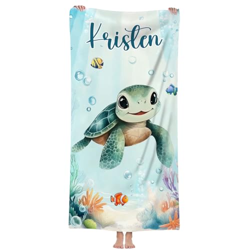Strandtuch Personalisiert,Sandfrei&Schnell Trocknendes Individuellem Mikrofasertuch Meeresschildkröte Badetücher mit Namen für Erwachsener Kinder,Geburtstagsgeschenk für Camping Reisen Urlaub Strandtuch Personalisiert,Sandfrei&Schnell Trocknendes Individuellem Mikrofasertuch Meeresschildkröte Badetücher mit Namen für Erwachsener Kinder,Geburtstagsgeschenk für Camping Reisen Urlaub von papasgix