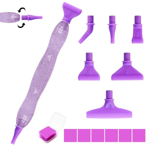 papasgix 13Pcs Diamond Painting Stift Zubehör, 5D Diamant Malerei Stift Werkzeug Set mit 5d Drill Pen Ersatzköpfe Diamond Painting Stifte Zum Befüllen für DIY Handwerk Nagelwerkzeug von papasgix