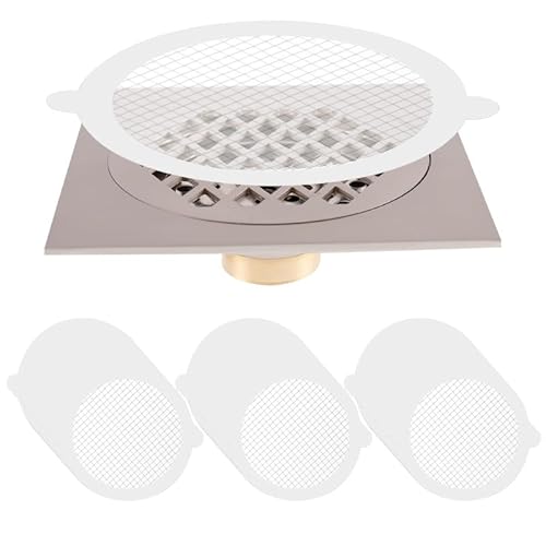 papasgix 30 Stück Einweg Dusche Haarsieb Haarfänger, Haarfilter Duschabfluss Mesh, Abfluss Aufkleber Filter für Kitchen Sink Strainer Waschbecken Badezimmer Badewanne Duschen(11cm Rund) von papasgix