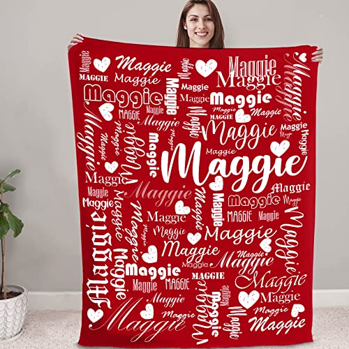 papasgix Personalisierte Decke mit Namen oder Wunschtext extra weiche softe Sofadecke/Wohndecke Kuscheldecke Kinder Personalisiert Geschenke für Geburtstag, Weihnachten von papasgix