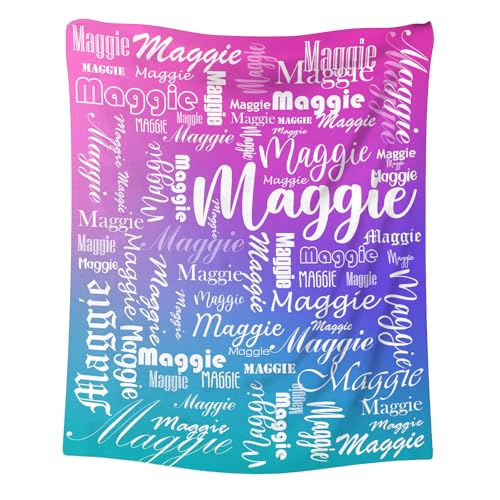 papasgix Personalisierte Decke mit Namen oder Wunschtext extra weiche softe Sofadecke/Wohndecke Kuscheldecke Kinder Personalisiert Geschenke für Geburtstag, Weihnachten von papasgix