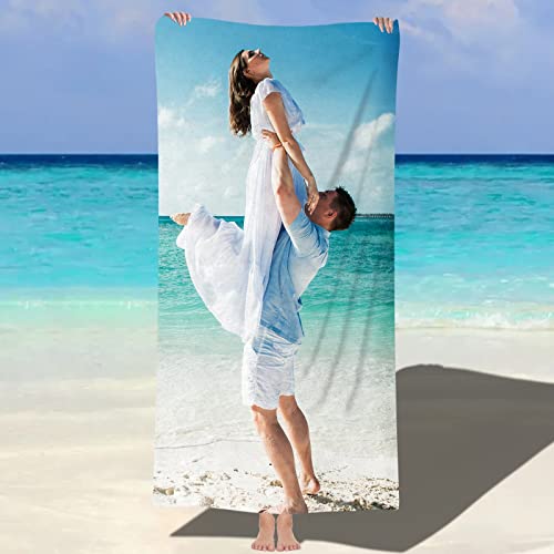 papasgix Personalisiertes Strandtuch mit Foto Mikrofaser Strandtuch schnell trocknendes Badetuch Personalisierte Geschenke für den Strand, Reise, Sauna papasgix Personalisiertes Strandtuch mit Foto Mikrofaser Strandtuch schnell trocknendes Badetuch Personalisierte Geschenke für den Strand, Reise, Sauna von papasgix