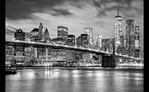 BILD TAPETE PAPERMOON, Brooklyn Bridge Schwarz/Weiß,VLIES Fototapete, Digitaldruck, ink. KLEISTER, verschiedene Größen von papermoon