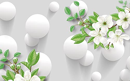BILD TAPETE PAPERMOON, Abstrakt 3D Effekt mit Blumen,VLIES Fototapete, Digitaldruck, ink. KLEISTER, verschiedene Größen von papermoon