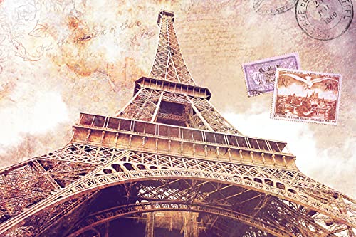 BILD TAPETE PAPERMOON, Eiffelturm,VLIES Fototapete, Digitaldruck, ink. KLEISTER, verschiedene Größen von papermoon