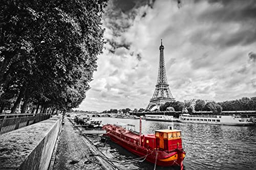 BILD TAPETE PAPERMOON, Eiffelturm Seine,VLIES Fototapete, Digitaldruck, ink. KLEISTER, verschiedene Größen von papermoon