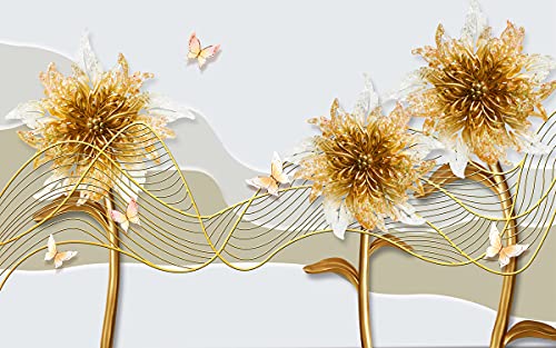 BILD TAPETE PAPERMOON, Muster mit Blumen und Schmetterlingen,VLIES Fototapete, Digitaldruck, ink. KLEISTER, verschiedene Größen von papermoon