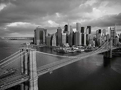 BILD TAPETE PAPERMOON, Brooklyn Bridge schwarz/weiß,VLIES Fototapete, Digitaldruck, ink. KLEISTER, verschiedene Größen von papermoon