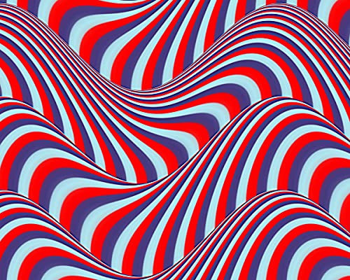 BILD TAPETE PAPERMOON, Op Art Fließende Streifen,VLIES Fototapete, Digitaldruck, ink. KLEISTER, verschiedene Größen von papermoon