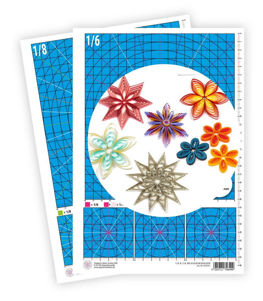papier+ideen Papiersterne Quilling 1/6 und 1/8 Maßboard A4, A4 papier+ideen Papiersterne Quilling 1/6 und 1/8 Maßboard A4, A4 von papier+ideen