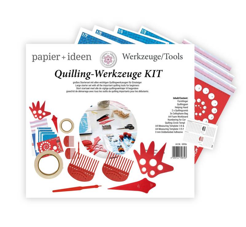 papier+ideen Papiersterne Quilling Tool Kit, 16 Teile von papier+ideen