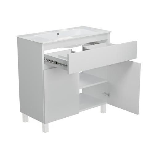 Waschbecken mit Unterschrank 80 cm Breit Ariza Sink, Waschbeckenunterschrank Hängend oder Stehend, Waschtisch mit Unterschrank für Badezimmer, Waschbeckenunterschrank Weiß Hochglanz Front Waschbecken mit Unterschrank 80 cm Breit Ariza Sink, Waschbeckenunterschrank Hängend oder Stehend, Waschtisch mit Unterschrank für Badezimmer, Waschbeckenunterschrank Weiß Hochglanz Front von paplinskimoebel