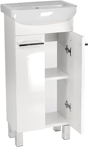 paplinskimoebel - Waschtisch mit Unterschrank - Waschbeckenunterschrank 40 x 28,5 x 84,5 cm, Waschbecken mit Unterschrank für Badezimmer - Badezimmerschrank Standmöbel Set, klein 40 cm von paplinskimoebel