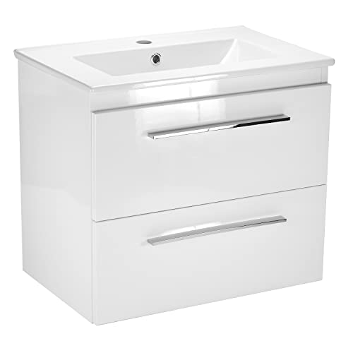 paplinskimoebel Waschtisch mit Unterschrank 50cm x 40 cm x 53,5 cm Waschbeckenunterschrank - Badezimmer wandschrank 80 cm - Waschbecken mit Unterschrank für Badezimmer – Badezimmerschrank von paplinskimoebel