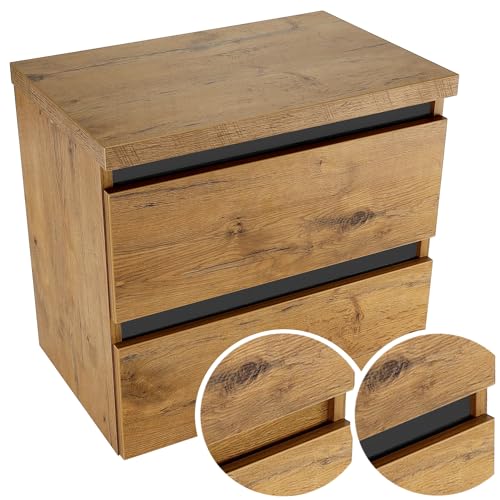 paplinskimoebel wohnwand, Badezimmerschrank mit Schubladen 60 x 51,5 x 39 cm, Kleiner Schrank für Waschbecken, Gästebadschrank, medikamentenschrank hängeschrank von paplinskimoebel