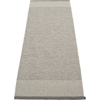 Pappelina - Edit Teppich, 70 x 200 cm, charcoal / warm grey / stone metallic von pappelina