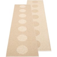 Pappelina - Vera Wendeteppich 2.0, 70 x 280 cm, beige / beige metallic von pappelina