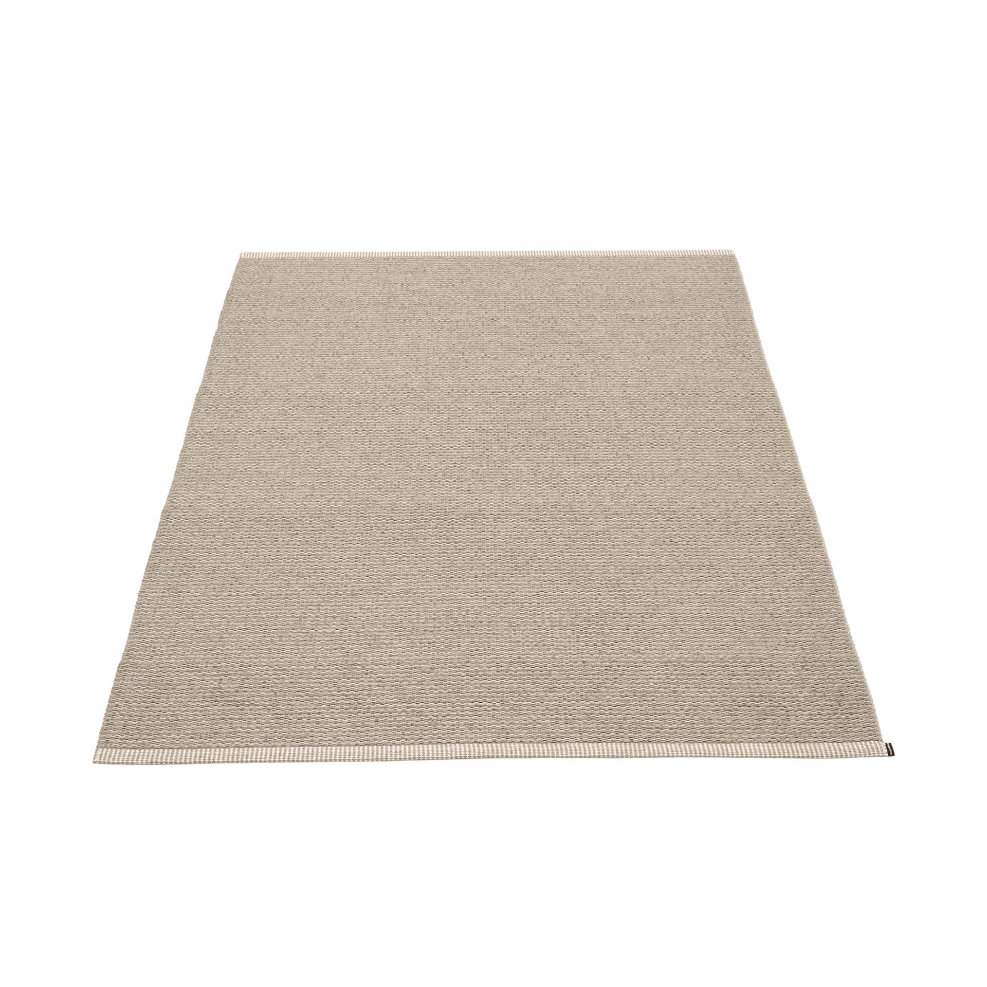 pappelina - Mono Teppich 140 x 200 cm - dunkles leinen/leinen/umgenähte Kante/für Innen- und Außenbereich geeignet von pappelina