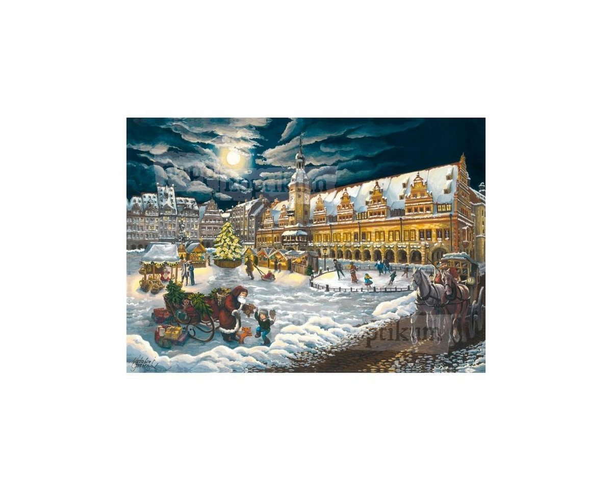 pappnoptikum Adventskalender 1001 - Leipzig - Altes Rathaus Markttreiben (Adventskalender) von pappnoptikum