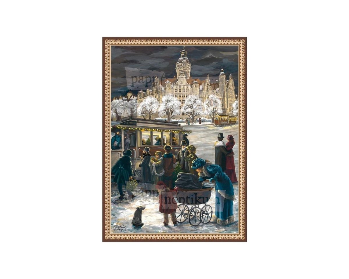 pappnoptikum Adventskalender 1005 - Leipzig - Altes Rathaus Markttreiben... von pappnoptikum