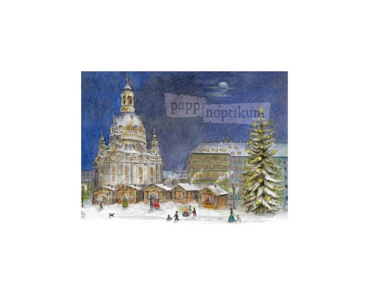 pappnoptikum Adventskalender 1008 - Dresden - Weihnachtsmarkt Frauenkirche... von pappnoptikum