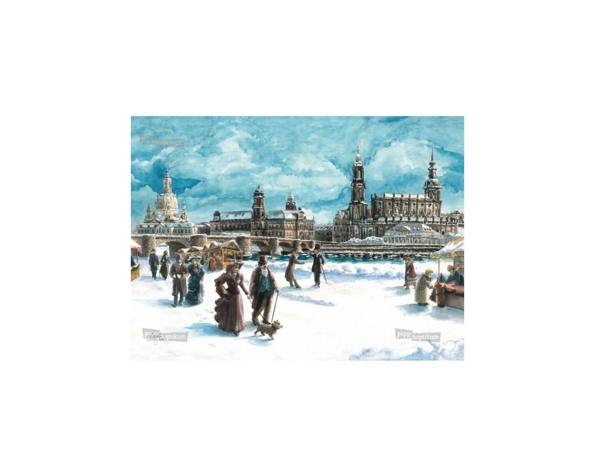 pappnoptikum Adventskalender 1039 - Dresden - Blick zur Augustusbrücke... von pappnoptikum