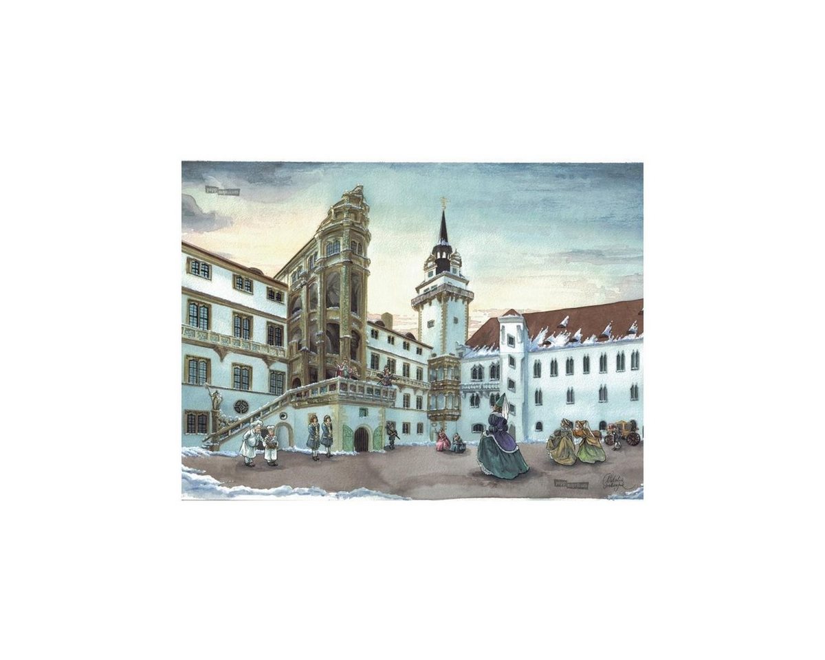 pappnoptikum Adventskalender 1074 - Dornröschen - Schloss Hartenfels (Mini-Adventskalender) von pappnoptikum