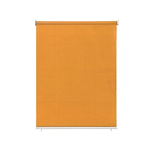 paramondo Außenrollo Senkrechtmarkise Sonnenschutz Sichtschutz für Balkon Terrasse, Freihängend, Reiß- & Wetterfest, Pflegeleicht, 100 x 140 cm (BxH) Orange von paramondo