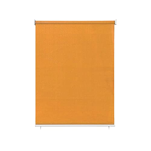 paramondo Außenrollo Senkrechtmarkise Sonnenschutz Sichtschutz für Balkon Terrasse, Freihängend, Reiß- & Wetterfest, Pflegeleicht, 140 x 140 cm (BXH) orange von paramondo