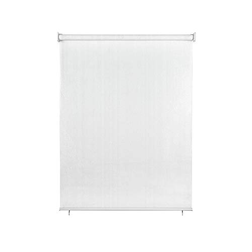 paramondo Außenrollo Senkrechtmarkise Sonnenschutz Sichtschutz für Balkon Terrasse, Pflegeleicht, Freihängend, Reiß- & Wetterfest, 160 x 140 cm [BXH] Weiß von paramondo