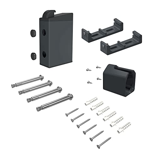 paramondo Ersatzteil-Set für Seitenmarkise 2000 Markisen-Zubehör Halterung Wandhalterung Befestigungsmaterial, Anthrazit von paramondo