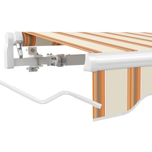 paramondo Gelenkarmmarkise Basic 2000 Markise Sonnenschutz Sichtschutz für Balkon & Terrasse, Vollständig zusammengebaut,300 x 250 cm (Breite x Ausfall), Multi Sand-Orange von paramondo