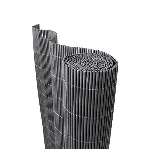 paramondo LOP Sichtschutzmatte Nachhaltiger Sichtschutz Garten Balkon Terrasse Sichtschutzzaun Balkonverkleidung Zaunblende, 100 x 300 cm, Anthrazit von paramondo