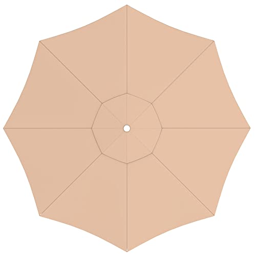 paramondo Sonnenschirm Bespannung für interpara Mittelmastschirm Rund Ø 350 cm, mit Schirmbelüftung, Waschbar, Creme von paramondo