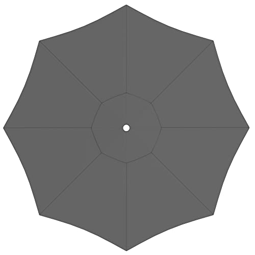 paramondo Sonnenschirm Bespannung für interpara Mittelmastschirm Rund, mit Schirmbelüftung, Waschbar, Grau von paramondo