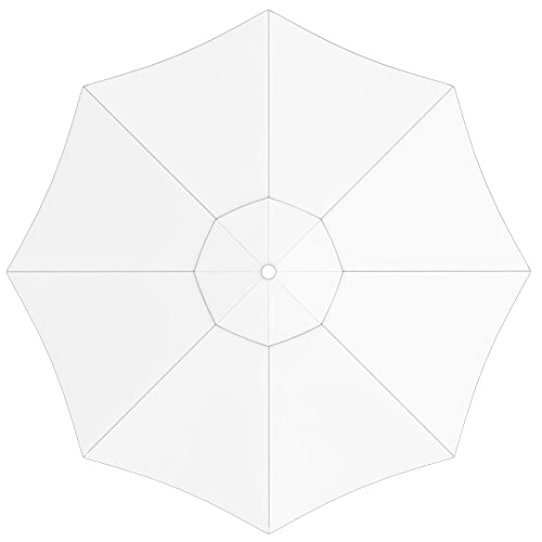 paramondo Sonnenschirm Bespannung für interpara Mittelmastschirm Rund Ø 350 cm, mit Schirmbelüftung, Waschbar, Weiss von paramondo