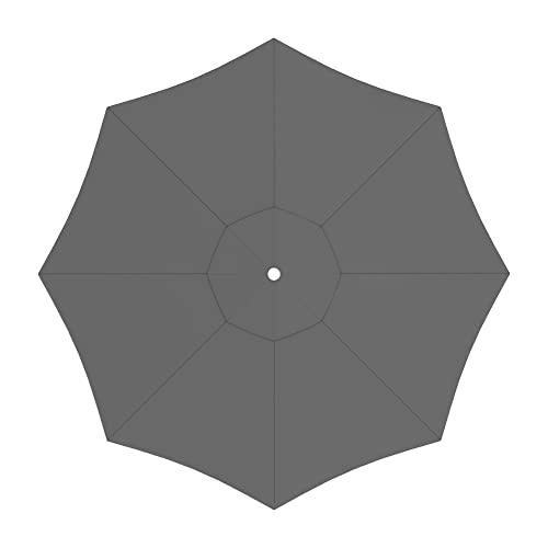 paramondo Sonnenschirm Bespannung für paramadera Holz-Sonnenschirm, ∅ 3 m, Wasserabweisend, mit Schirmbelüftung, Waschbar, Rund, Grau von paramondo