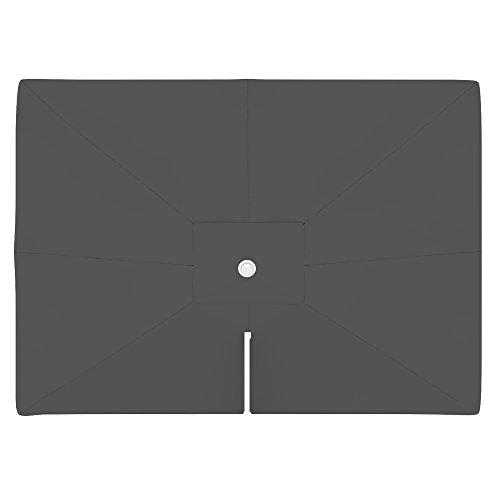 paramondo Sonnenschirm Bespannung für parapenda Ampelschirm 4 x 3 m rechteckig, mit Schirmbelüftung, Waschbar, Grau von paramondo