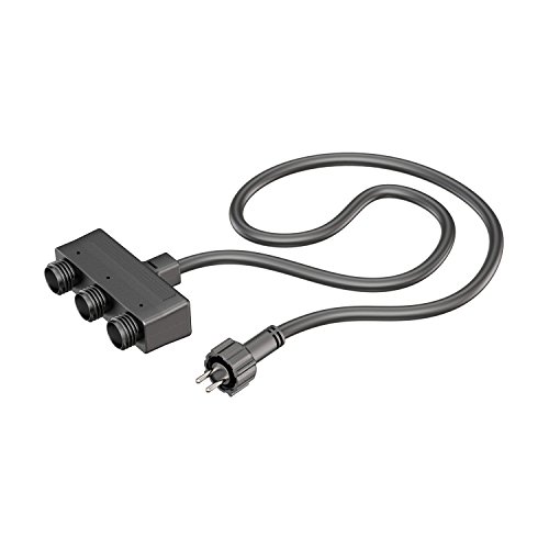 ledscom.de 3-fach Verteiler für IP44 Stecksystem NEMO, 1m, schwarz von ledscom.de