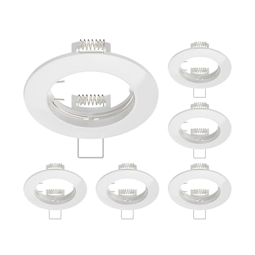 ledscom.de 6 Stück Deckeneinbaurahmen CIRC, rund, weiß glänzend von ledscom.de